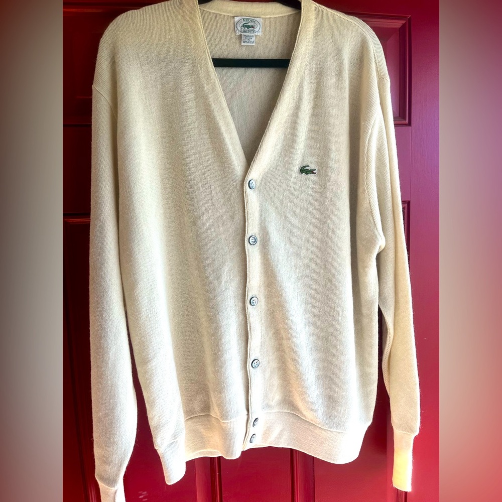Vintage Izod Lacoste Cardigan Sweater